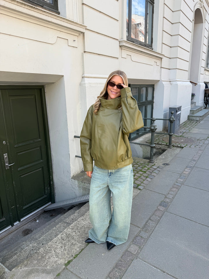 Esther Bomber Jacket - Olive Green