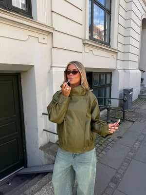 Esther Bomber Jacket - Olive Green