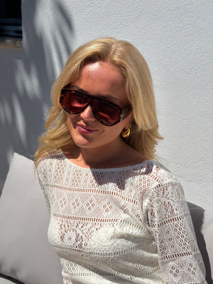 Juliet Chunky Sunglasses - Tortoise/Pink
