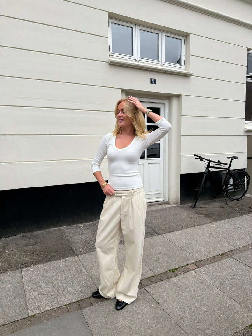 Nora Denim Jeans - Beige