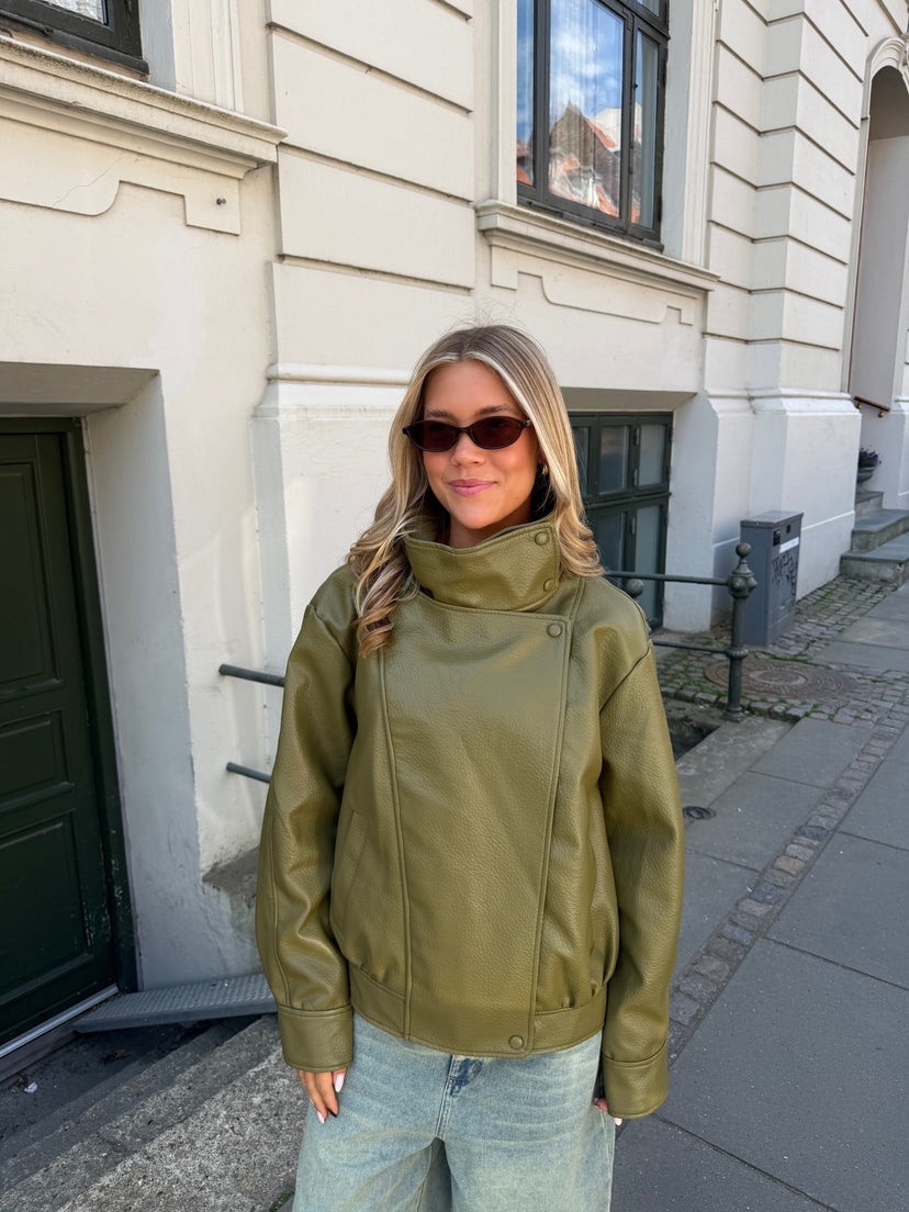 Esther Bomber Jacket - Olive Green