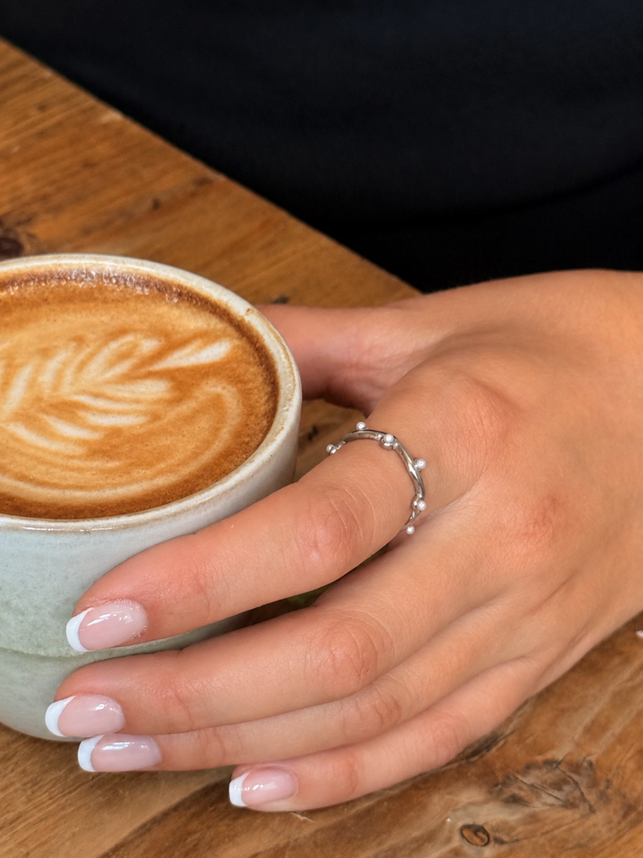 Emma Pearl Ring - Stainless Steel