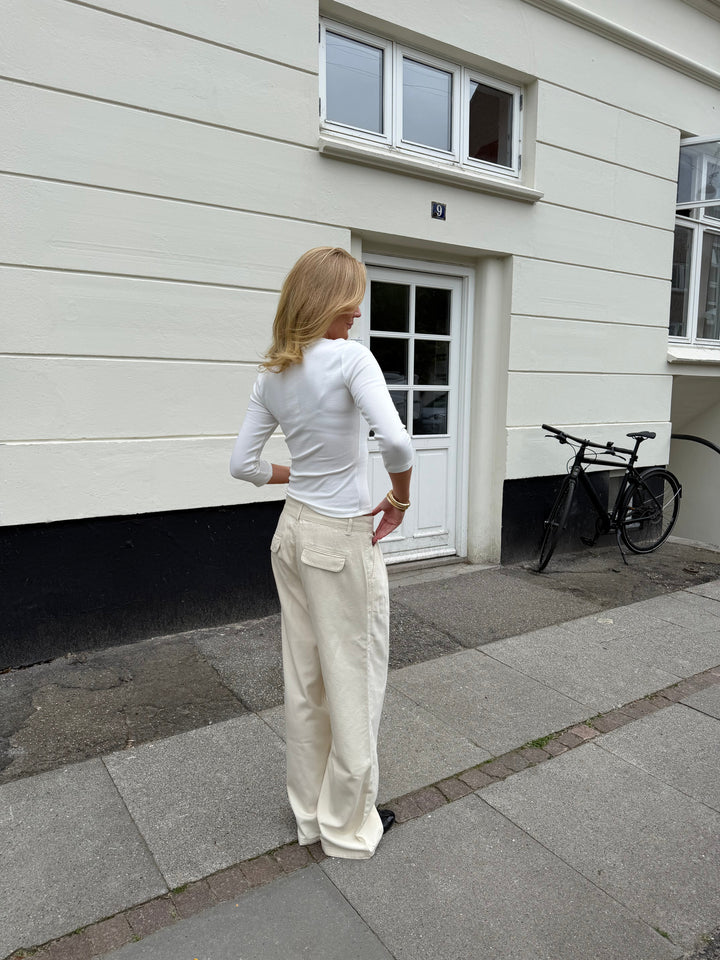 Nora Denim Jeans - Beige