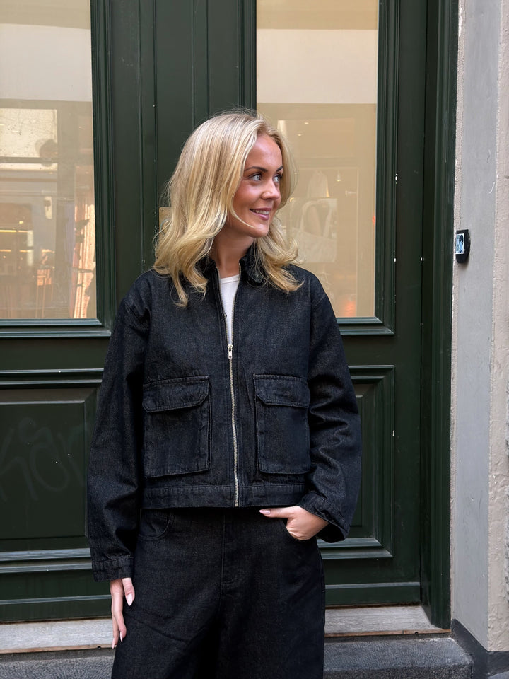 Alberte Workwear Denim Jacket - Black