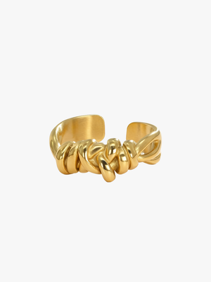 Violet Knot Ring - Gold Plated
