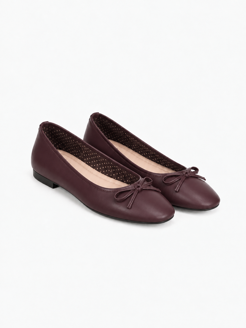Dora Bow Ballerina - Plum