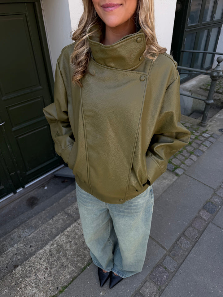 Esther Bomber Jacket - Olive Green