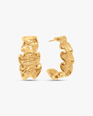 Freya Mushroom Earrings - Gold