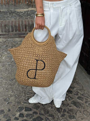 Elma Large Beach Bag - Brown