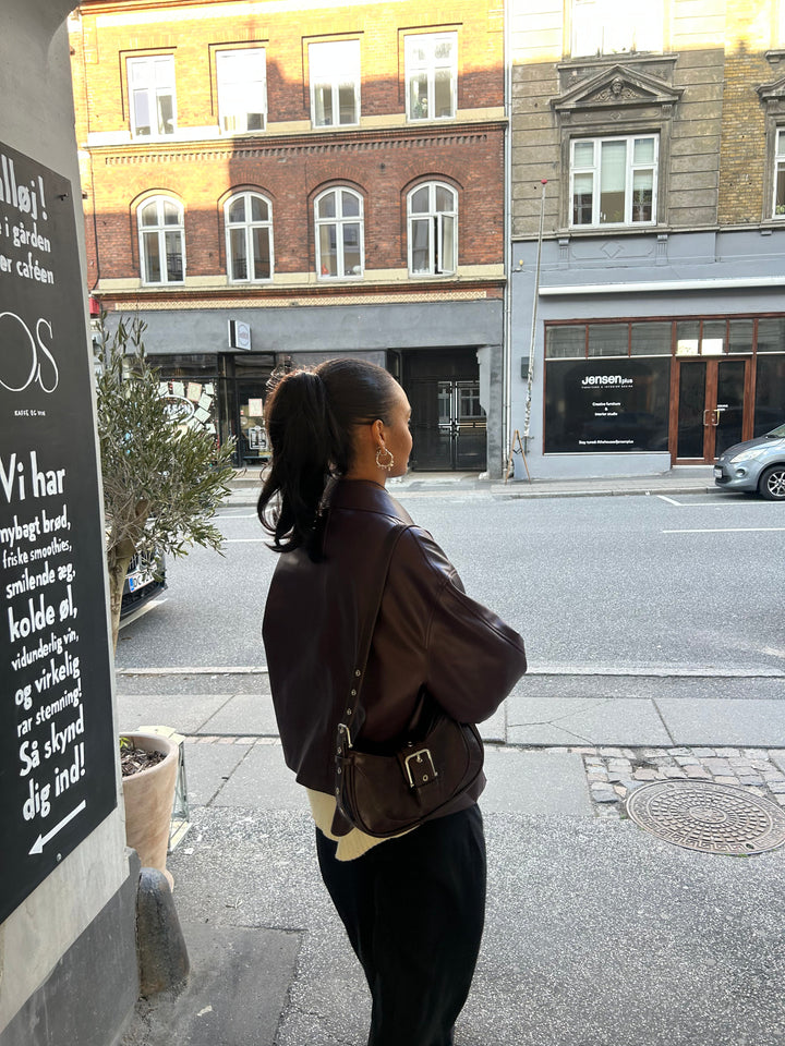Asta Buckle Bag - Dark Brown