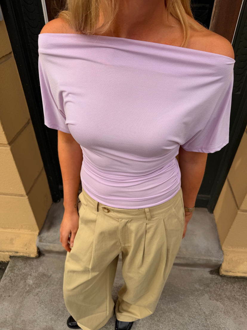 Ina Off Shoulder Top - Lavender Purple