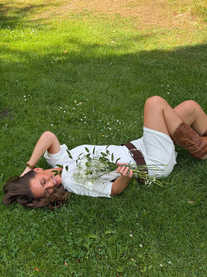 Klara Waisted Dress - Off White