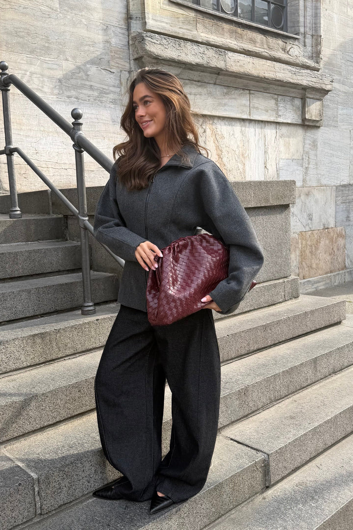 Bianca XL Clutch - Burgundy