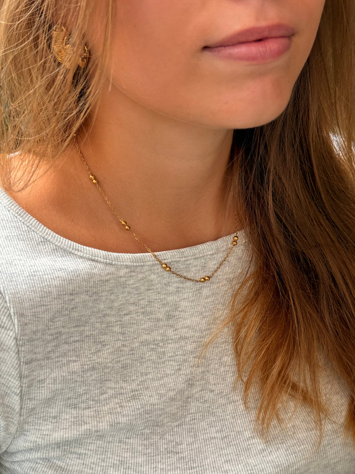 Filine Ball Necklace - Gold Plated
