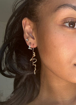 Lisa Swirl Earrings - Gold Plated