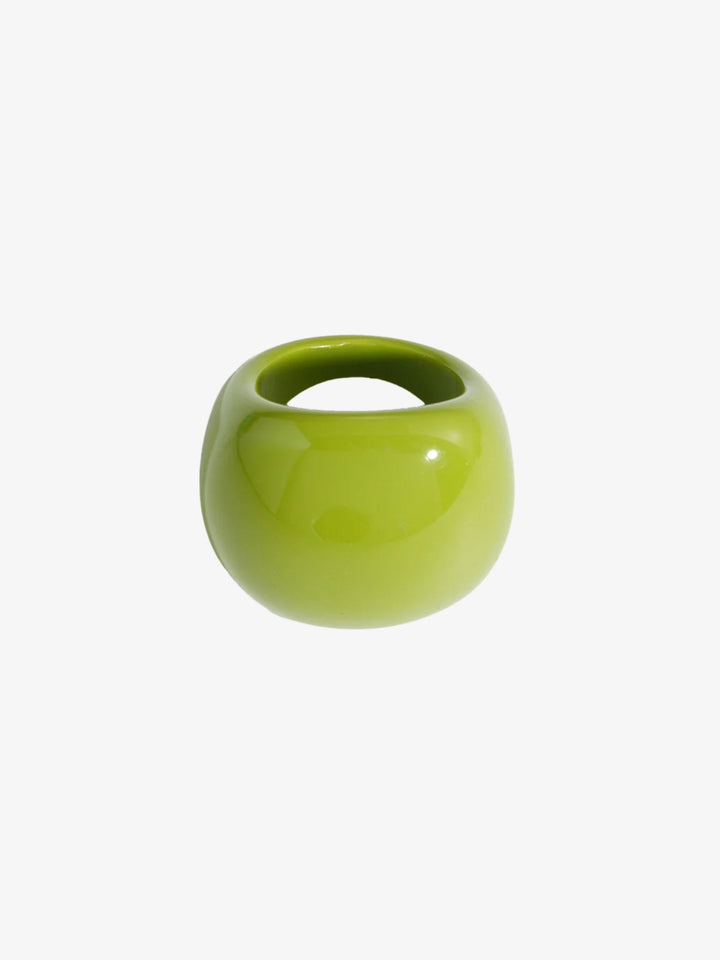 Lisa Square Chunky Ring - Matcha Green
