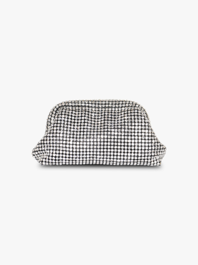 Lulu Glitter Clutch - Silver