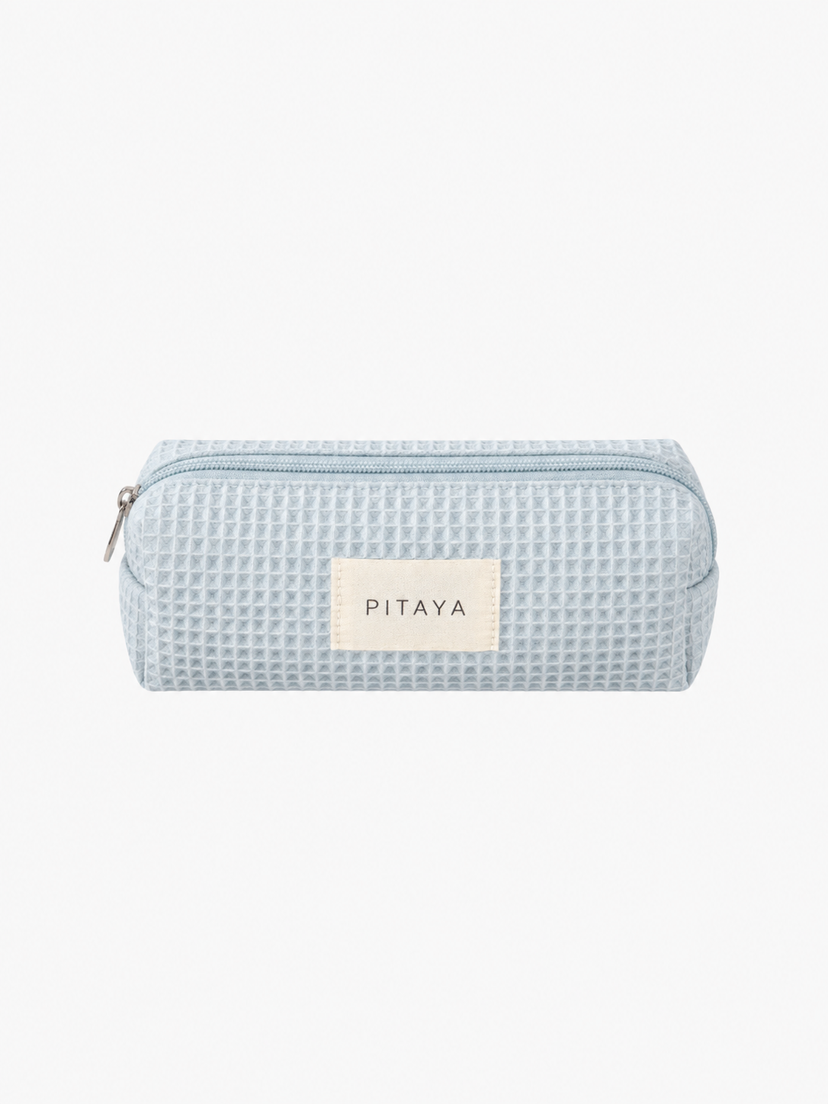 Small Waffle Makeup Bag - Baby Blue