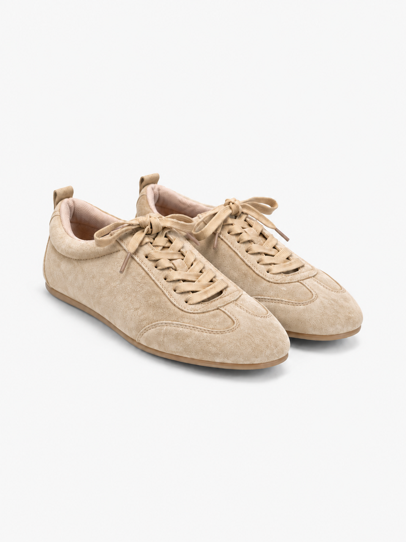 Verona Suede Leather Sneakers - Golden Oat