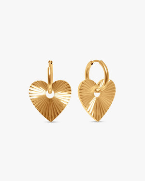 Bella Heart Earrings - Gold Plated