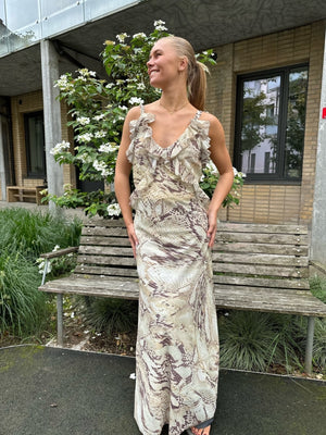Flora Frill Dress - Snake