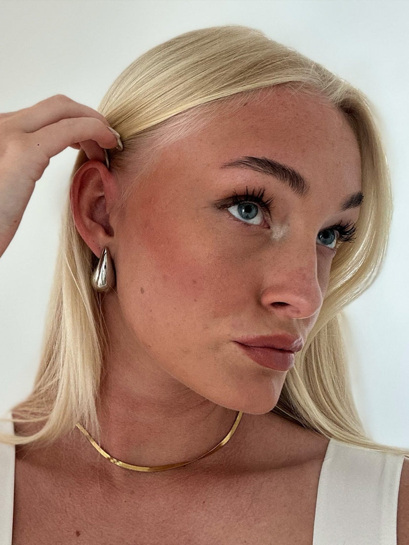 Sascha Large Drop Earrings - Silver Plated
