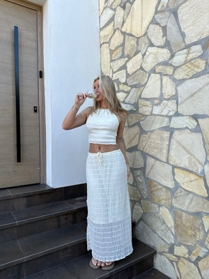 Tamara Open Back Top - Beige